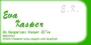 eva kasper business card